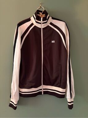 Wales Bonner Black and White Contrast Track Bomber Jacket
